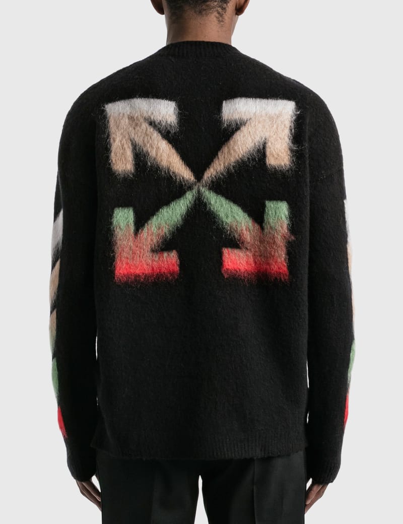 Off-White™ - Diagonal Brushed Arrows Knitted Jumper | HBX