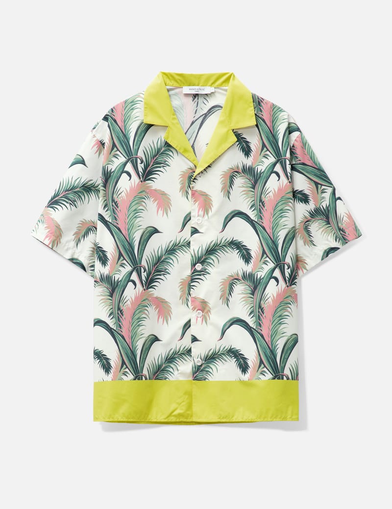 Maison Kitsuné x Hotel Olympia Palm Front Print Resort Shirt