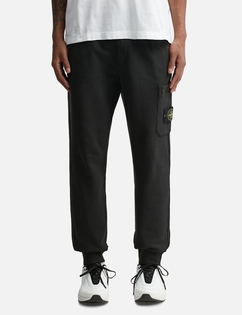 Stone island sweatpants black sale