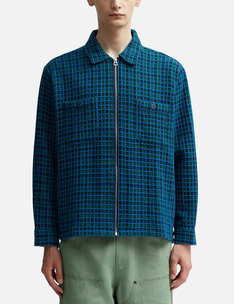 Brain Dead - Check Mate Flannel Zip Shirt | HBX - Globally Curated