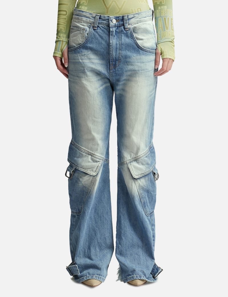 CARGO POCKET JEAN, BLUE