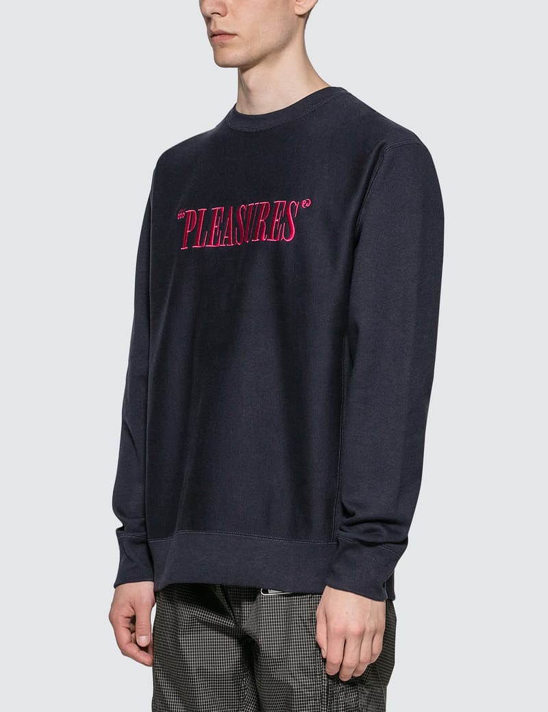 Pleasures balance embroidered premium crewneck new arrivals