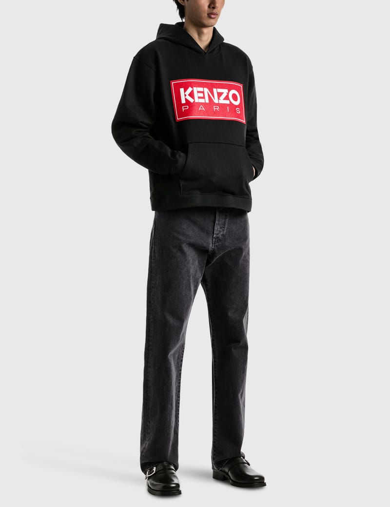 Black and red online kenzo hoodie