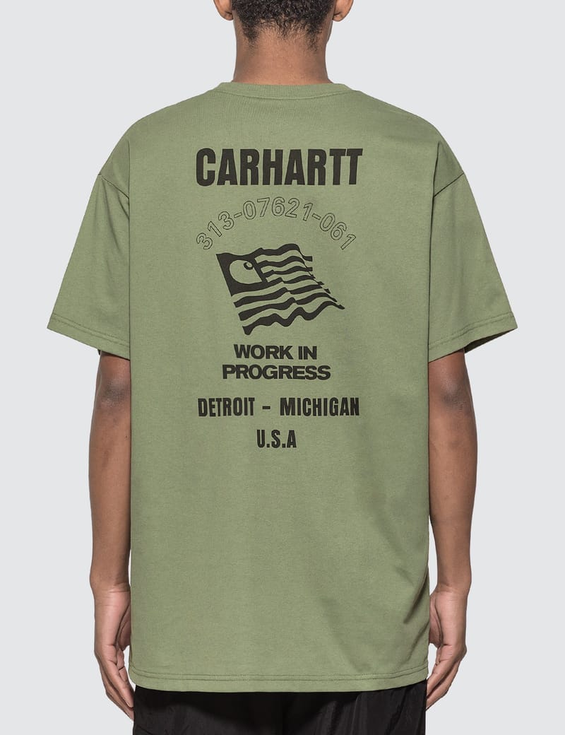 【関税込み】Carhartt Work In Progress グリーン Tyre Tシャツ Carhartt Work In Progress Green Chase T-Shirt Carhartt WIP