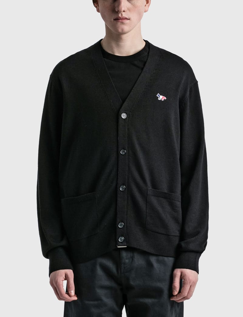 Maison Kitsuné - Tricolor Fox Patch Classic Cardigan | HBX