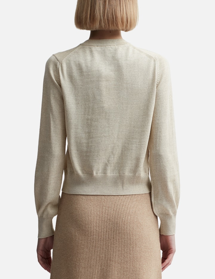 Fox Head Cotton Ribbed Cardigan