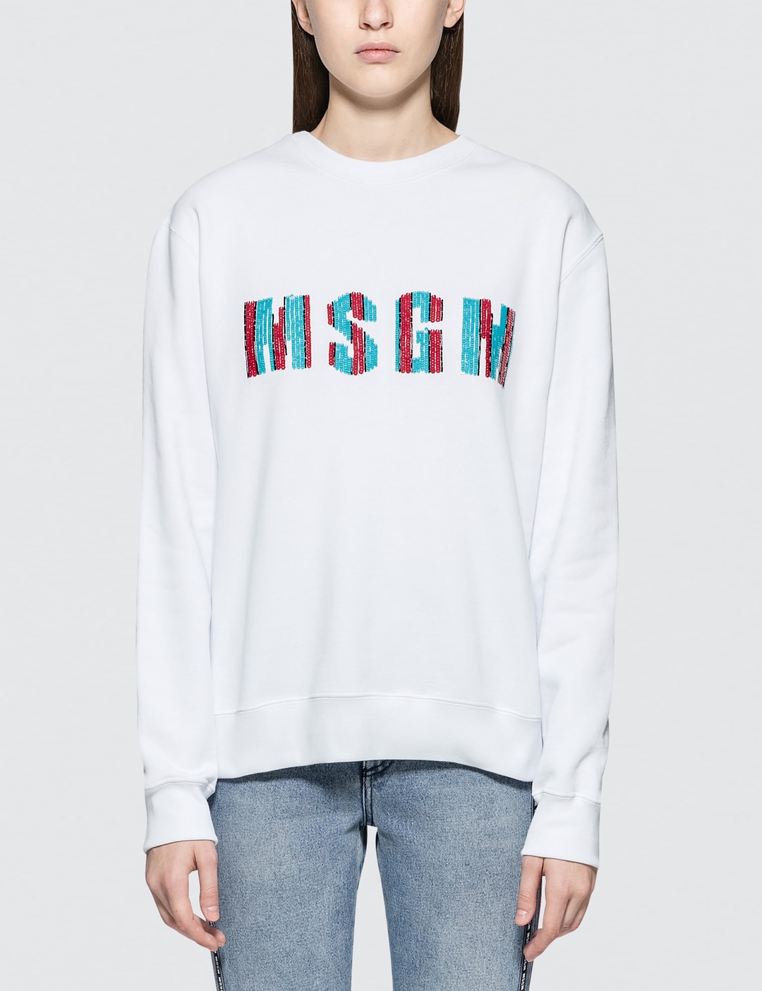 MSGM - Embellished Logo Sweatshirt | HBX - Globally Curated Fashion and ...
