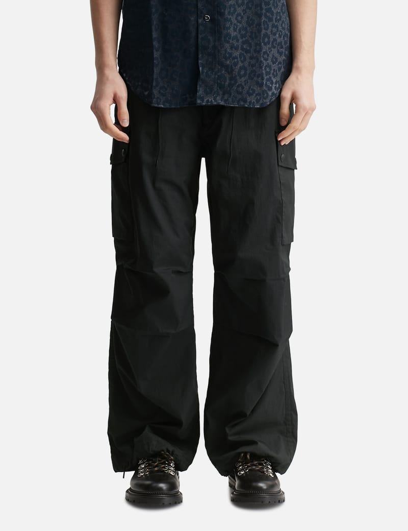 Needles H.D. Pant - BDU - Balloon-fit cargo pants in black with