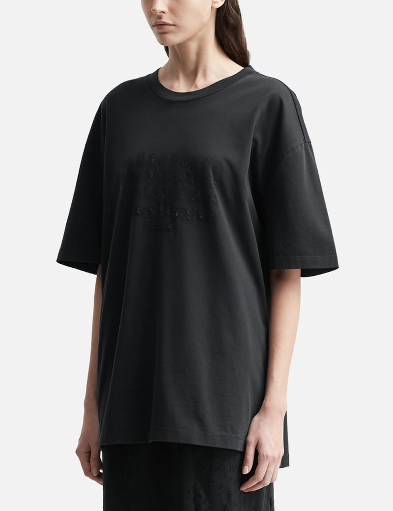 Tシャツ・カットソー MAISON MARGIELA Women Tunic Tops S51NA0105M20088 900 BLACK B Maison Margiela - Embroidered Logo T-Shirt | HBX - Globally