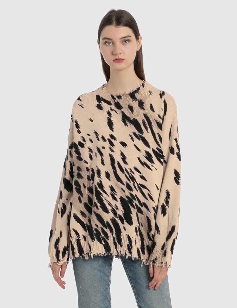 R13 Cheetah Oversized Sweater HBX Globally Curated Fashion