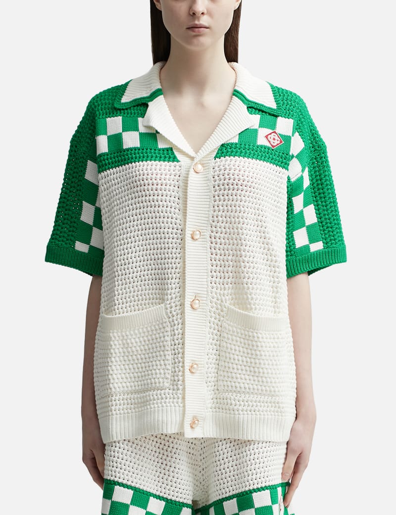 Casablanca - Knitted Crochet Shirt | HBX - Globally Curated Casablanca - Knitted Crochet Shirt | HBX - Globally Curated