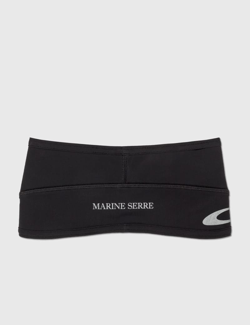 marine serre ヘアバンド　〔黒白〕black ブラック リバーシブル Camille Moon Printed Leather MS x Repetto • Marine Serre
