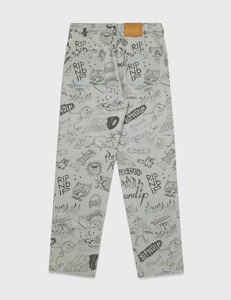 パンツ・ボトムスその他 Ripndip Sharpie Denim Pant Light Denim Wash M RIPNDIP - Sharpie Denim Pants | HBX - Globally Curated