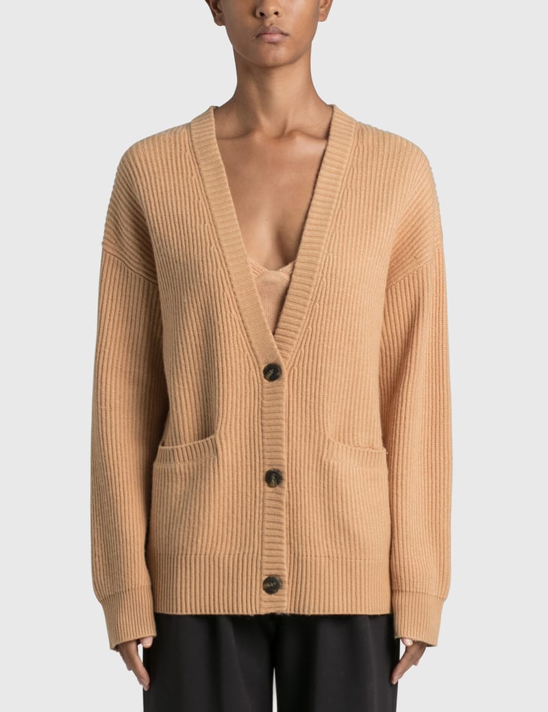 Jonathan Simkhai - Estela Wool Cashmere Blend Ribbed Cardigan