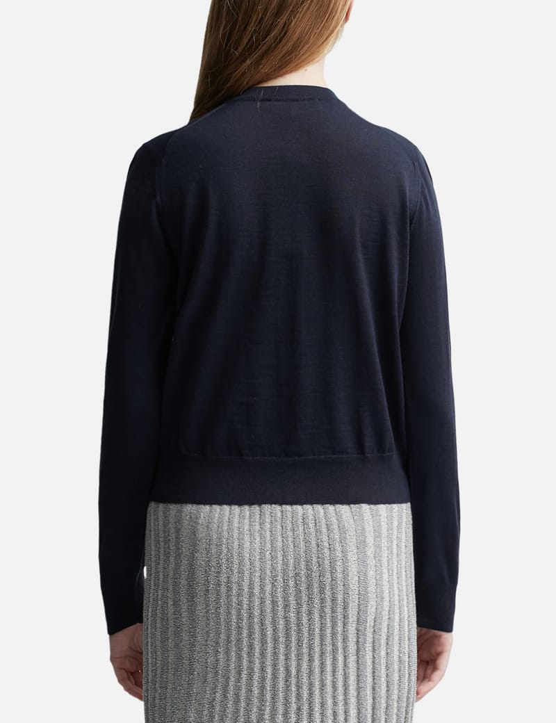 Maison Kitsuné - Baby Fox Patch Regular Cardigan | HBX Maison Kitsuné - Baby Fox Patch Regular Cardigan | HBX