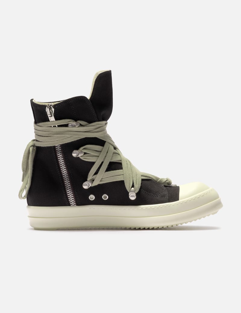 Rick Owens Drkshdw Megalace® Sneaks - Overdyed denim high-tops