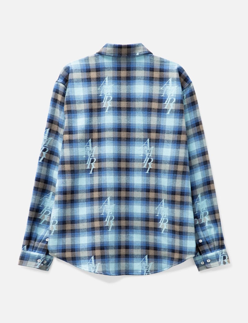 大人気★【AMIRI】チェック柄オーバーサイズ織りポロ Amiri - AMIRI Plaid Flannel Shirt | HBX - Globally Curated