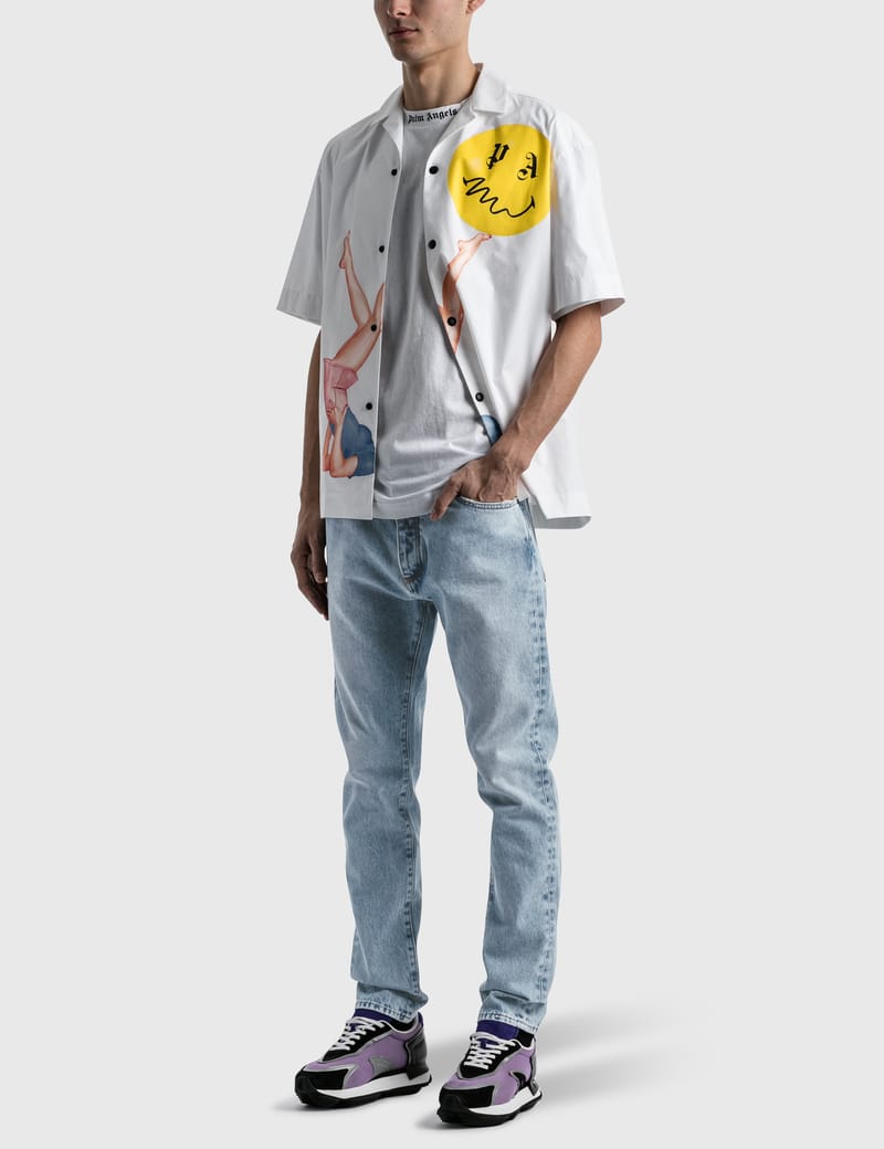 Palm Angels - Juggler Pin Up Bowling Shirt | HBX - Globally