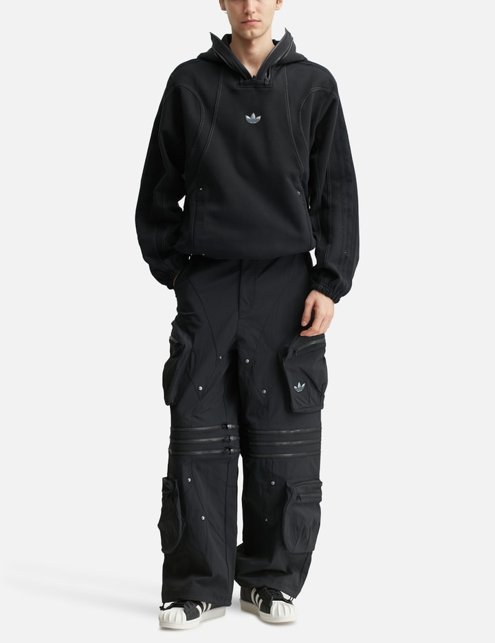 adidas Originals Shell Hoodie - Hoodie fleece hitam, potongan longgar ...