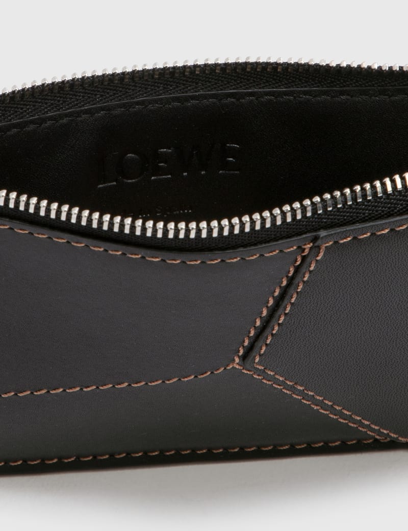 【LOEWE】パズルステッチ バイフォールド カードホルダー　【ブラック】 Puzzle（LOEWE） ロエベ （LOEWE） パズル ステッチ コイン