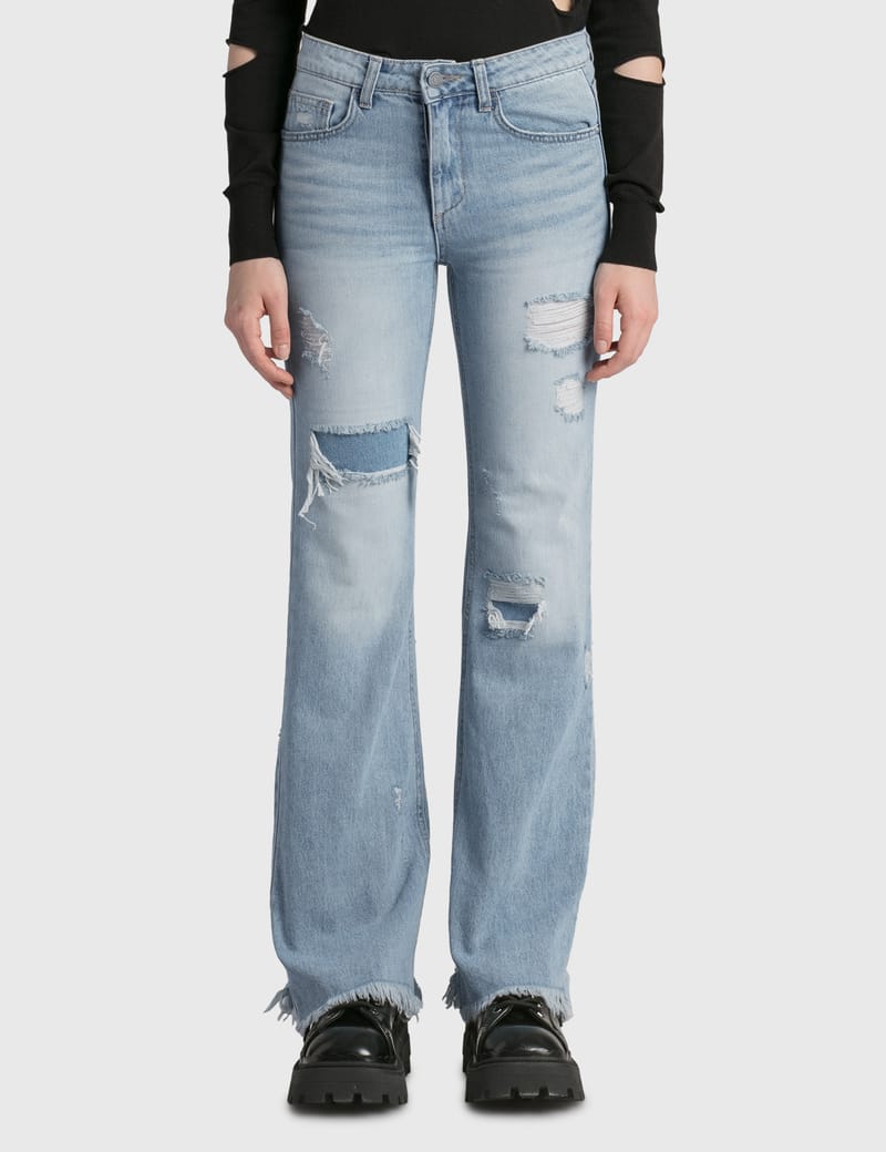★OPEN YY★ RIPPED BOOTS CUT JEANS Open YY - Ripped Bootcut Jeans | HBX - Globally Curated