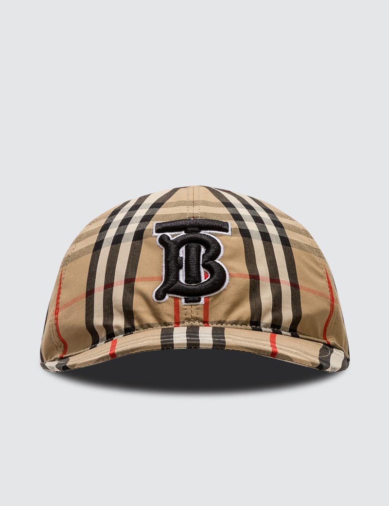 Burberry - Monogram Motif Vintage Check Cotton Baseball Cap