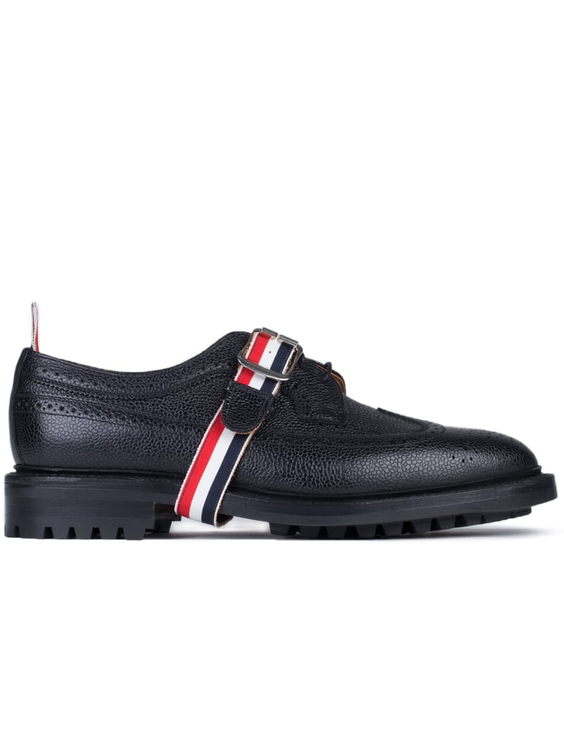 Thom Browne - Pebble Grain Leather Classic Longwing Shoes With