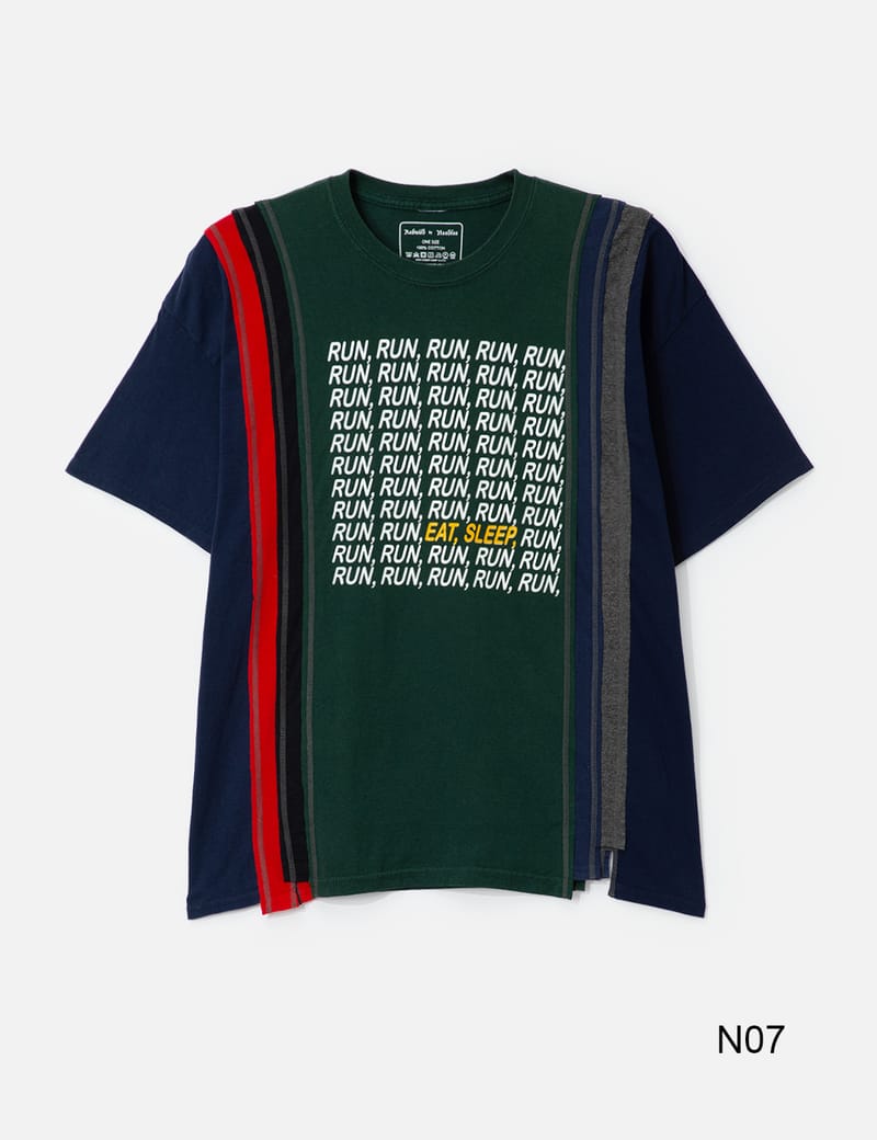 Needles 7 Cut Wide T-Shirt - College - Reworked vintage patchwork