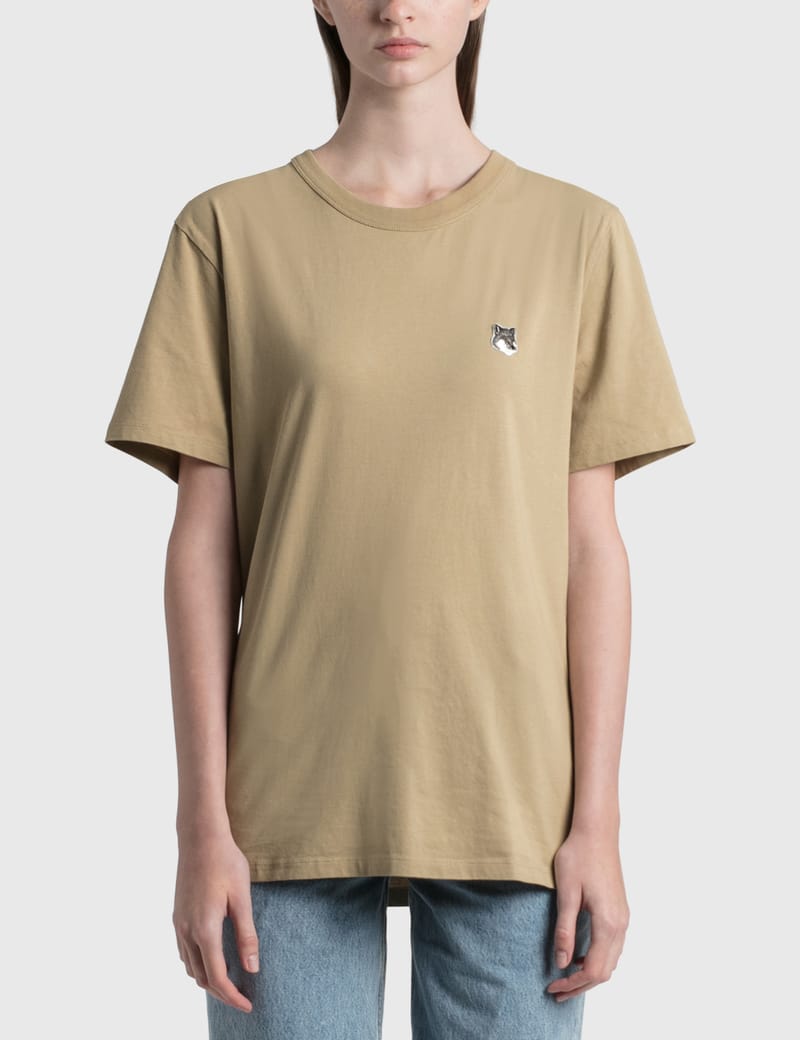 Maison Kitsuné - Grey Fox Head Patch Classic T-shirt | HBX