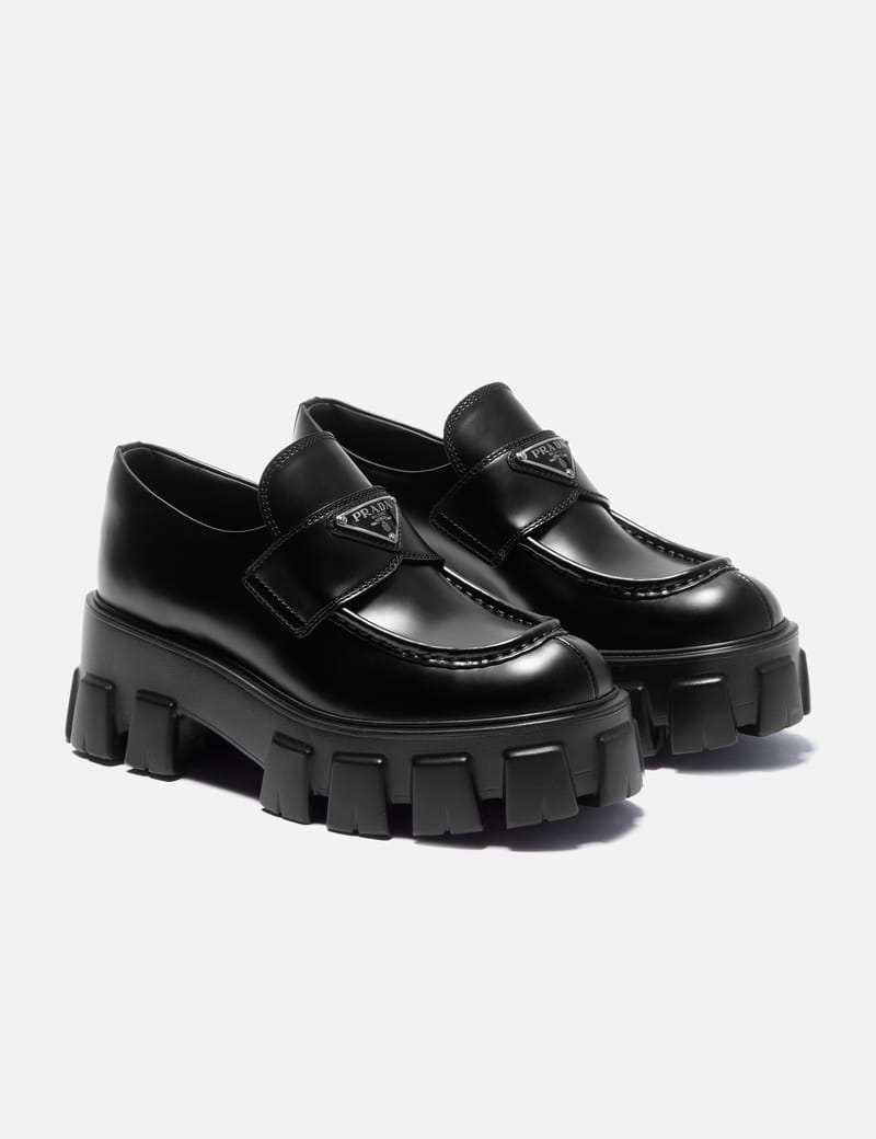 Prada - MONOLITH LOAFERS | HBX - Globally Curated Fashion and