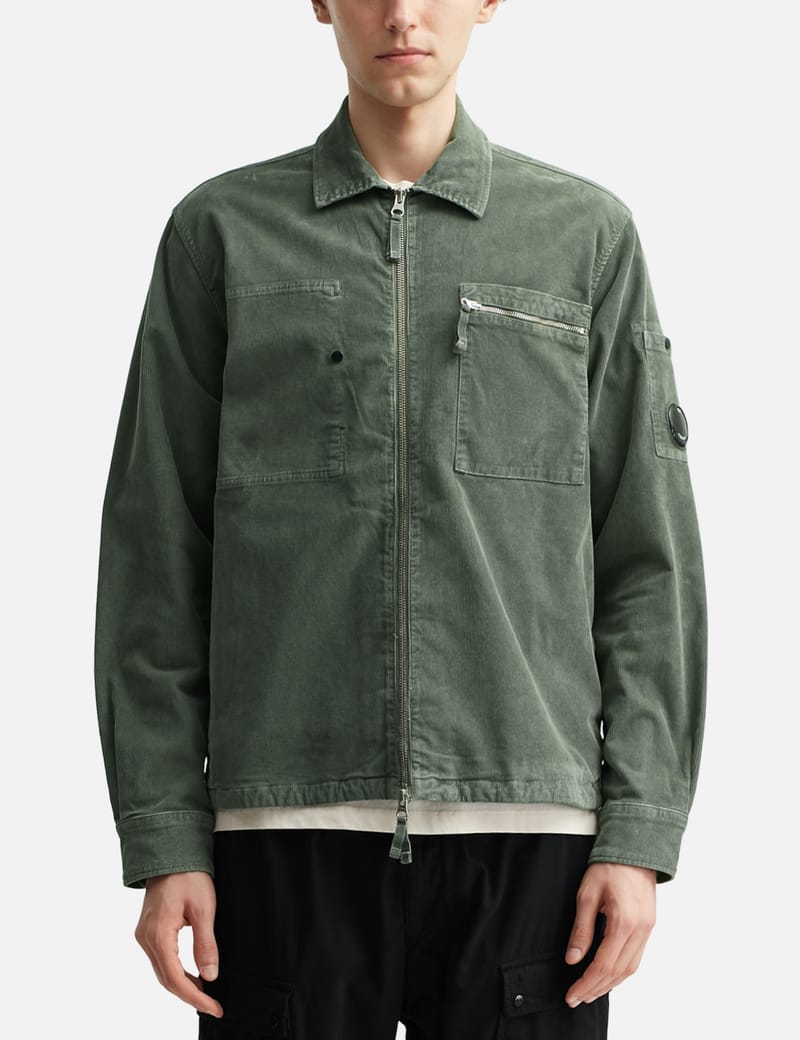 C.P. Company - Corduroy Lens Zipped Overshirt | HBX