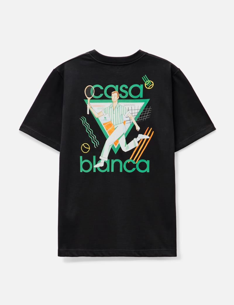 CASABLANCA Black Cotton T-shirt Size S, M, L, XL, 2XL Logo