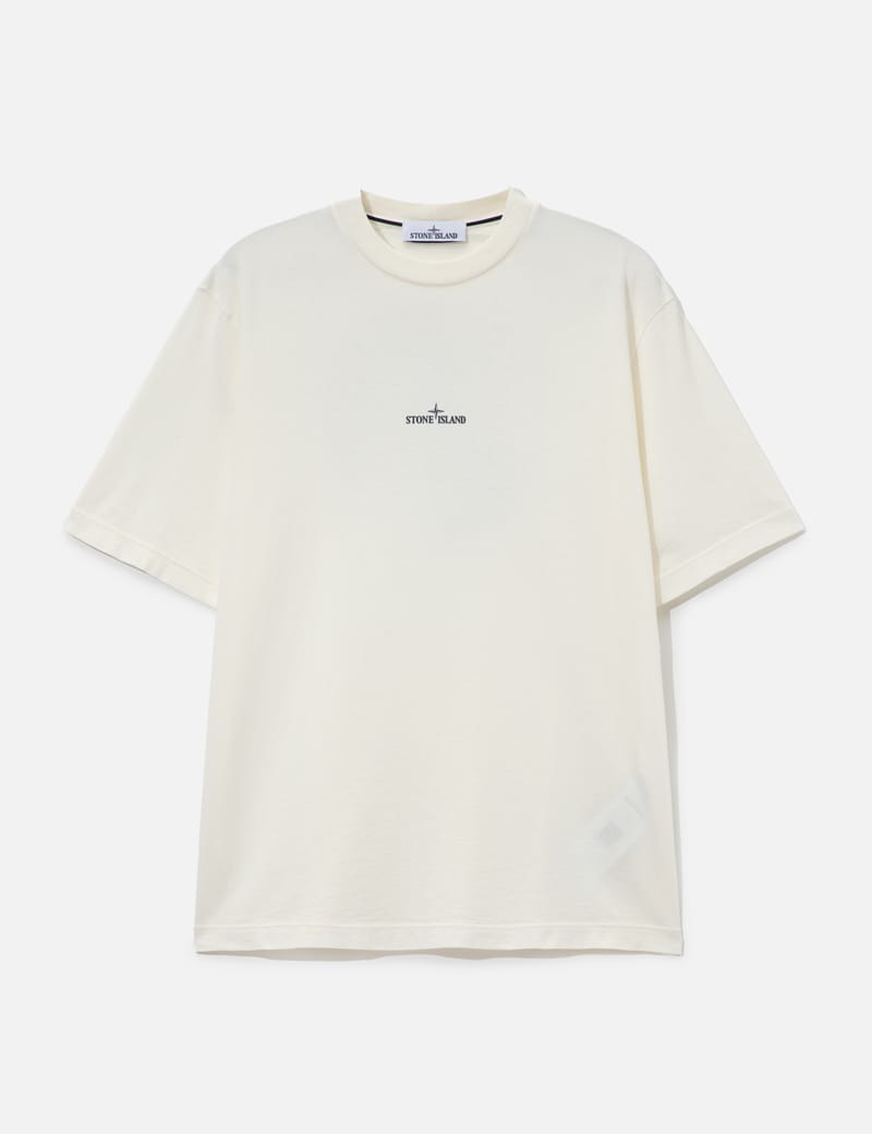 STONE  ホワイト　Tシャツ Stone Island Organic Cotton Jersey T-Shirt With 'Desert' Print