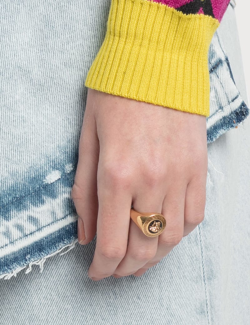 Versace - Enamel Medusa Medallion Ring | HBX - Globally Curated