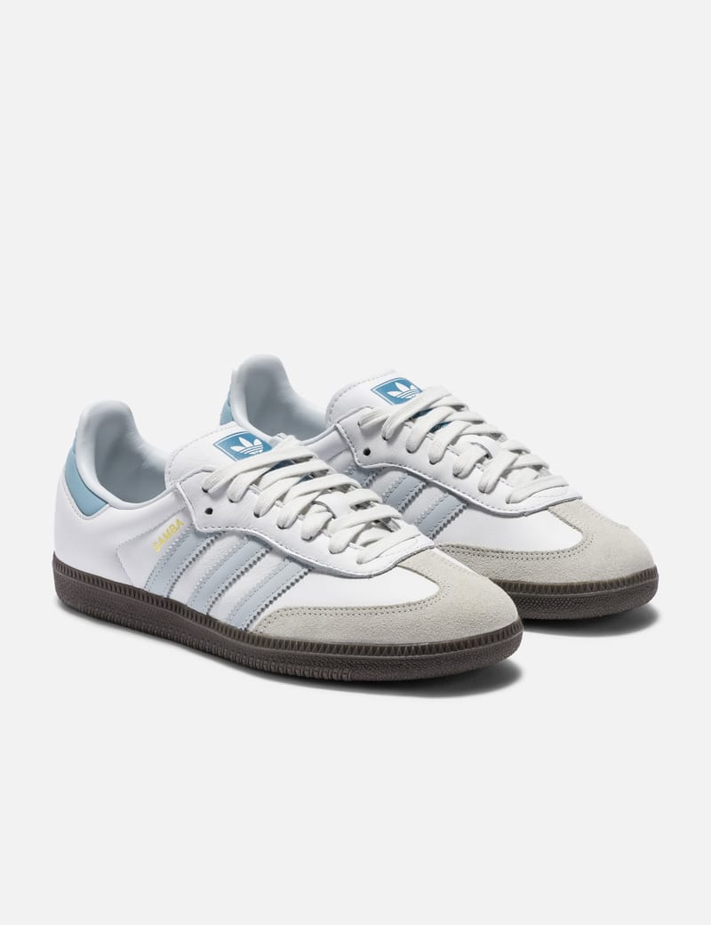 Adidas samba og hot sale white and blue