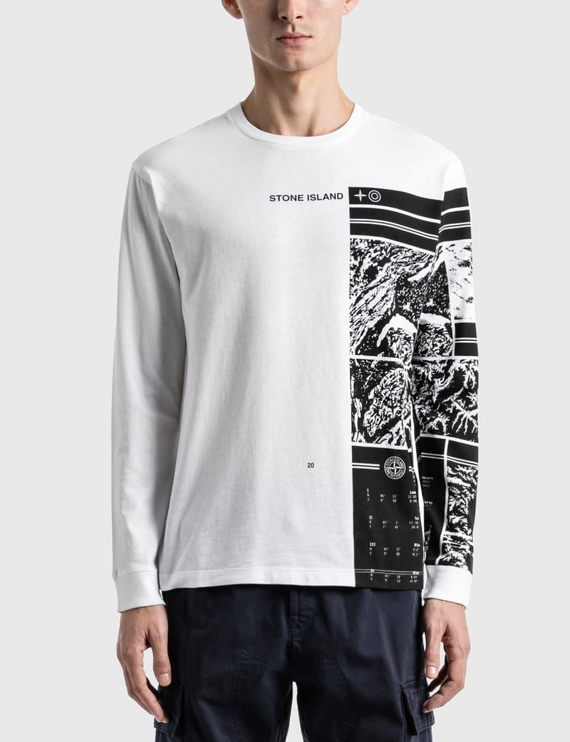 Stone  ストーンアイランドLong Sleeve Tee M ストーンアイランド - Mural Graphic Long Sleeve T-Shirt | HBX