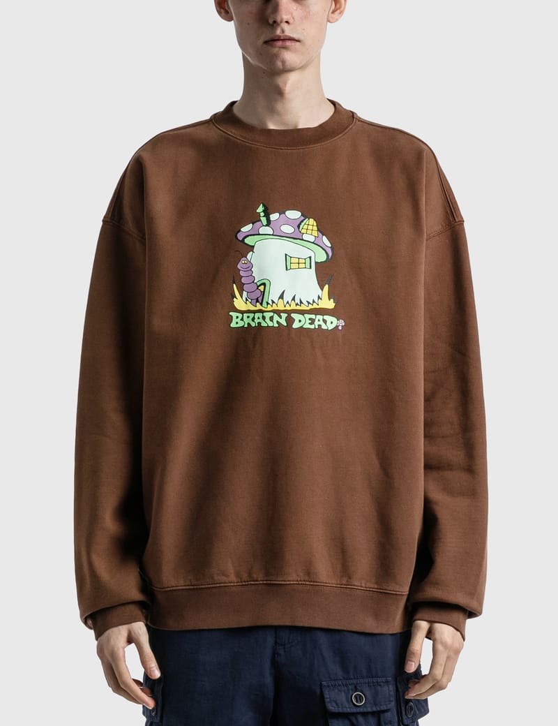 ⭐*️様 BRAIN DEAD Mushroom house crewneck Brain Dead - マッシュルームハウス クルーネック | HBX