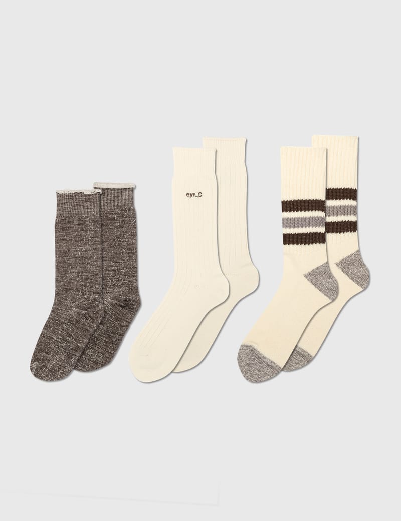 新品eye_C × ROTOTO ソックス 3点set ロトト M（25-27） eye_C × ROTOTO Triple Pack 'Ivy Green' 」再販売のお知らせ