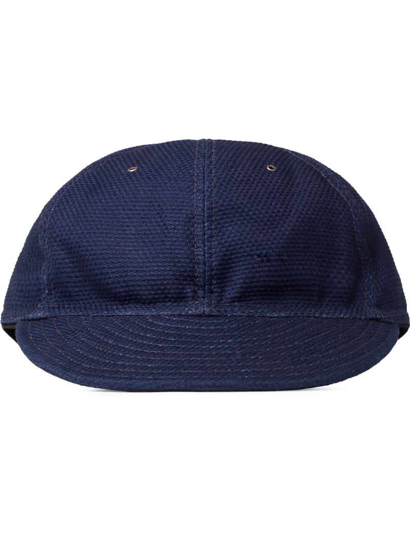 The Hill-Side - Lightweight Indigo Sashiko 6-Panel Ball Cap | HBX