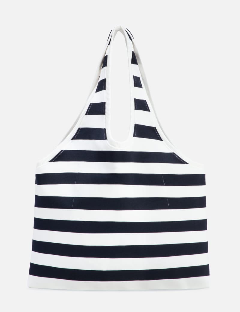 JACQUEMUS マルセル アップリケ ストライプ キャンバス トート Jacquemus Marcel striped tote bag Jacquemus