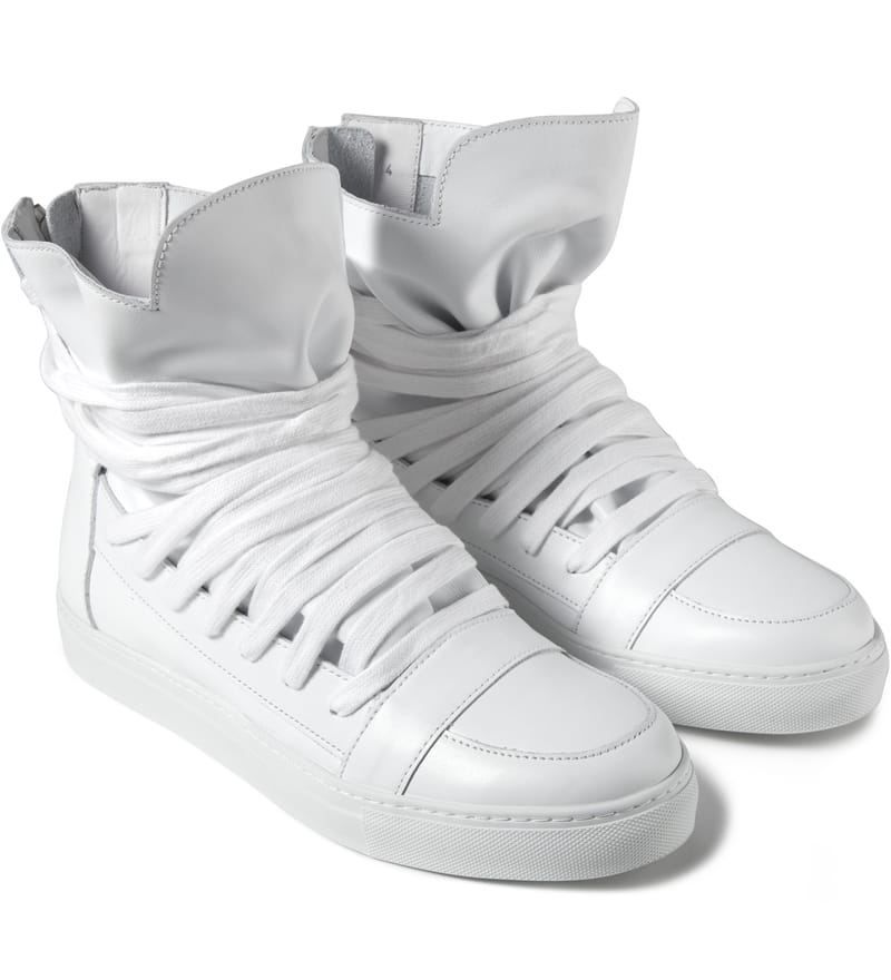 KRISVANASSCHE - White Multi Laces Sneakers | HBX