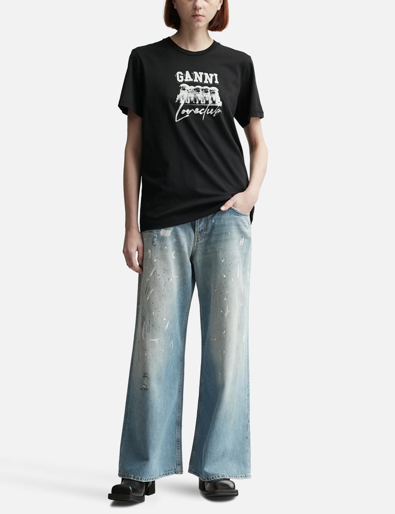 Ganni - Thin Jersey Puppy Love Relaxed T-shirt | HBX
