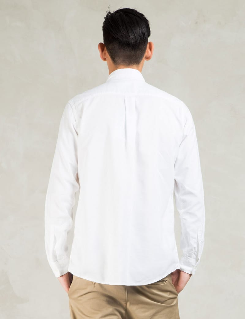 and wander - White Coolmax Oxford Shirt | HBX