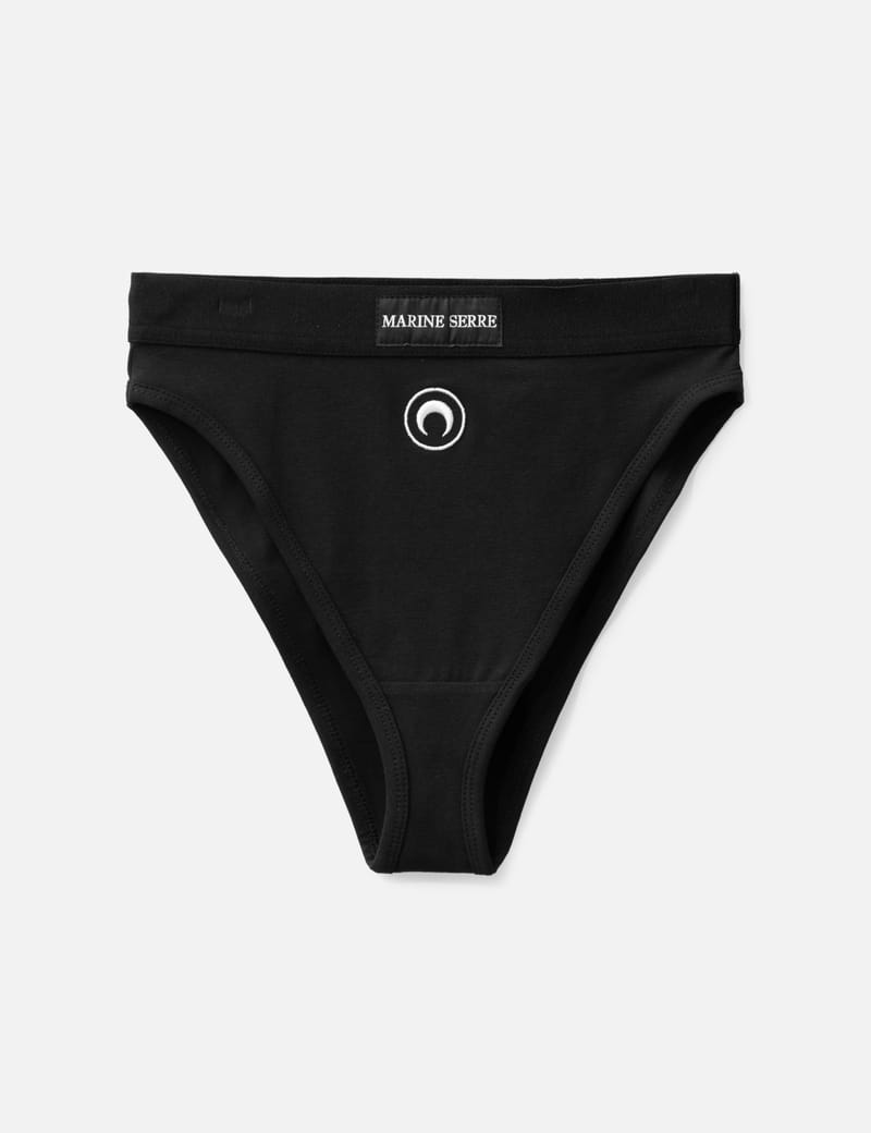 Marine Serre - Organic Cotton Jersey Plain High-Waist Brief