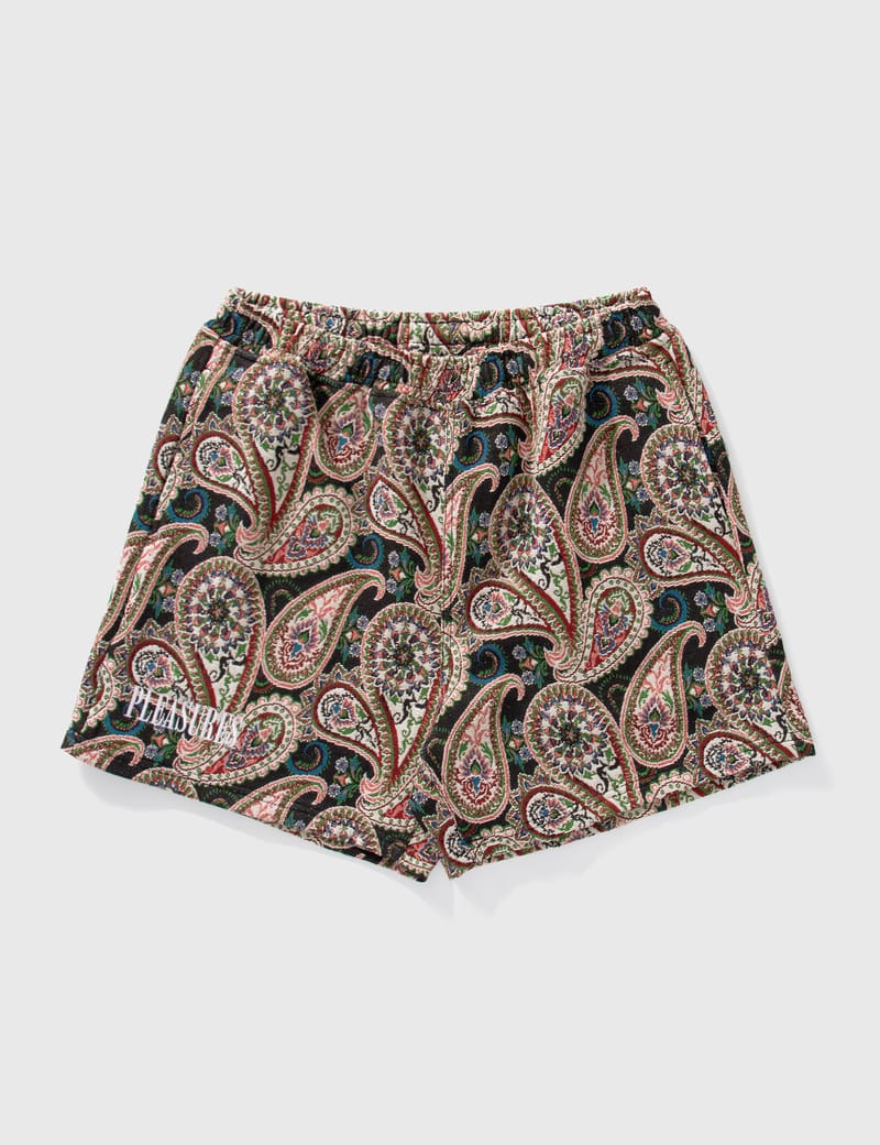 PLEASURES CASKET WOVEN SHORTSペイズリー柄ショーツ Pleasures - Casket Woven Shorts | HBX