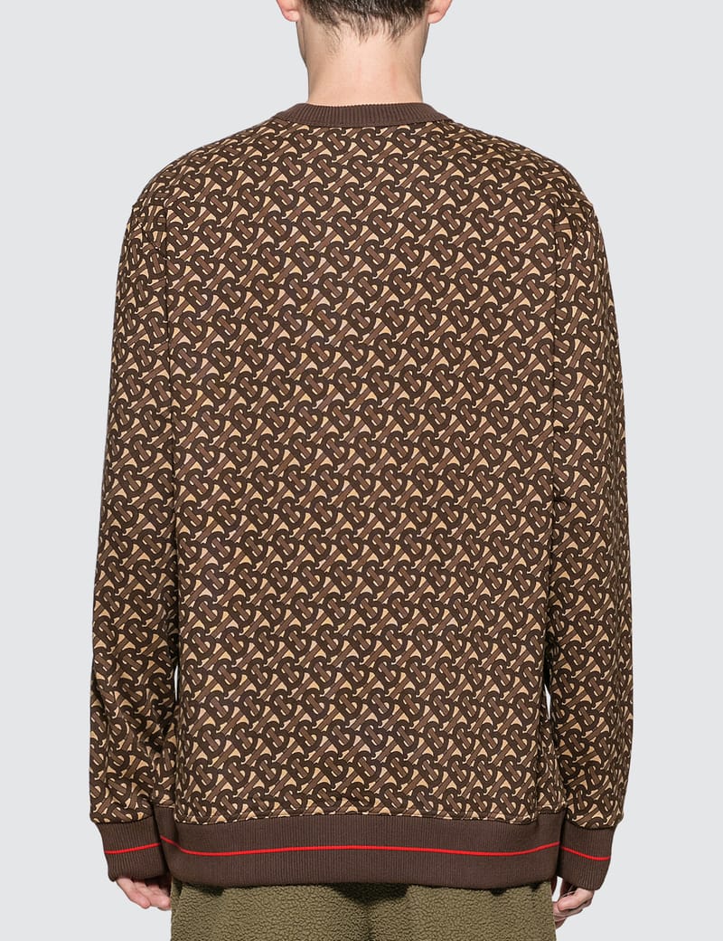 Burberry - Monogram Stripe Print Cotton Sweatshirt | HBX