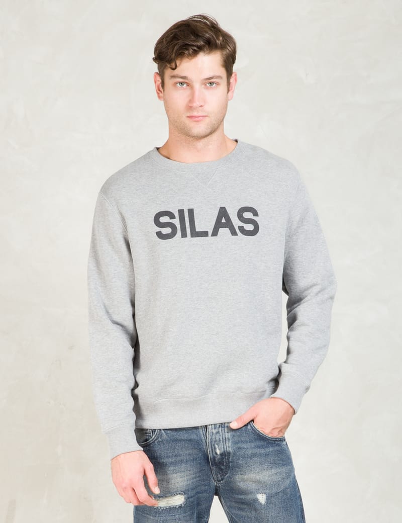 SILAS - Grey Silas x LOOPWHEELER Logo Crewneck Sweatshirt | HBX