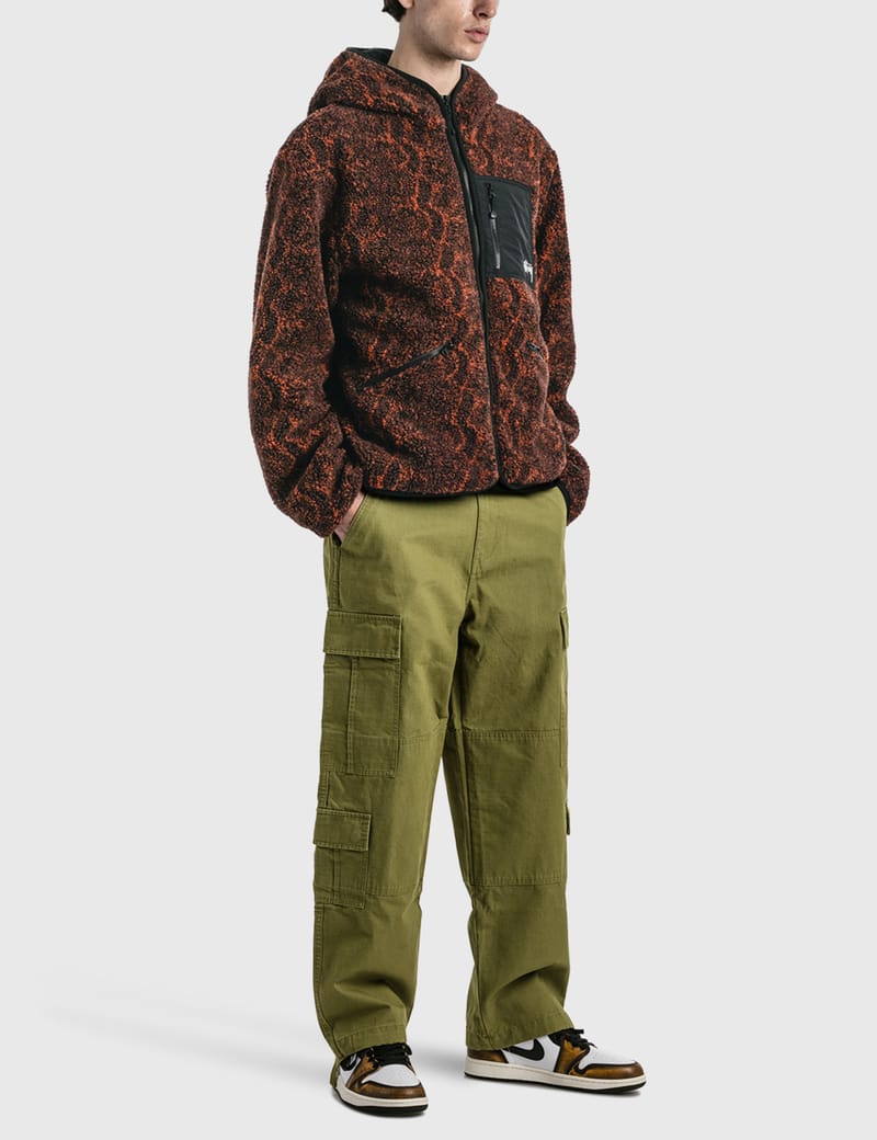 Stüssy - Snake Jacquard Sherpa Jacket | HBX - Globally Curated