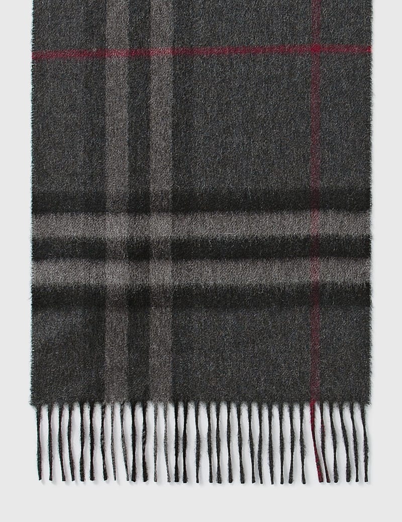 Burberry classical cashmere charcoal vintage check store scarf