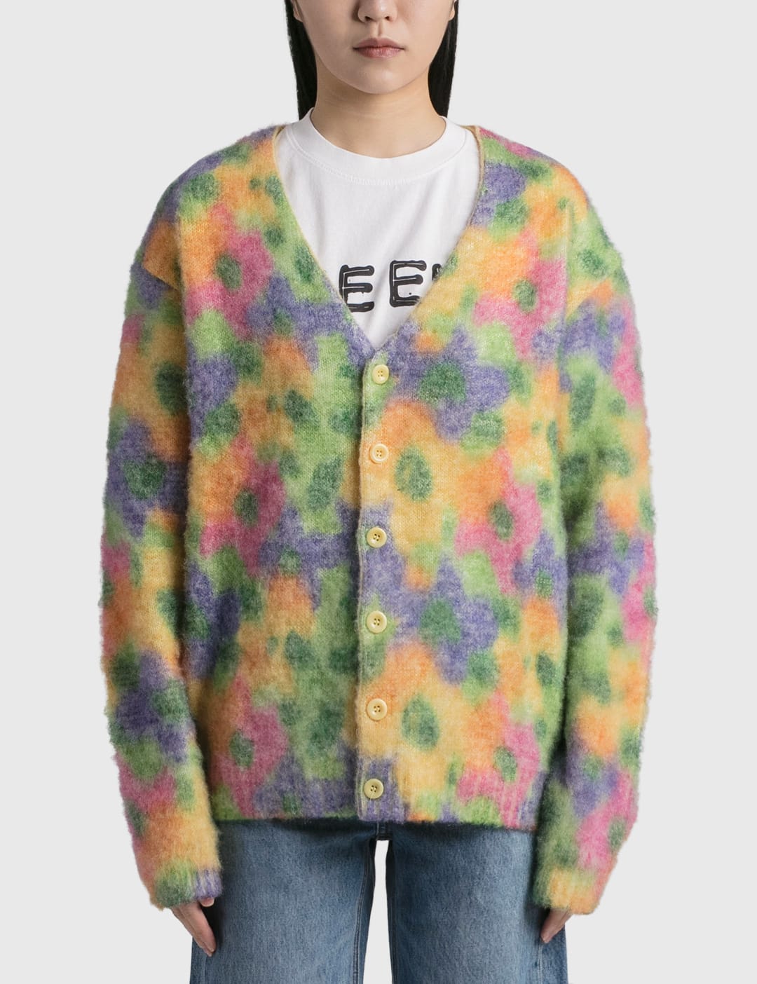 Awake NY - Mohair Floral Printed Cardigan | HBX - Globally Curated Fashion  and Lifestyle by Hypebeast